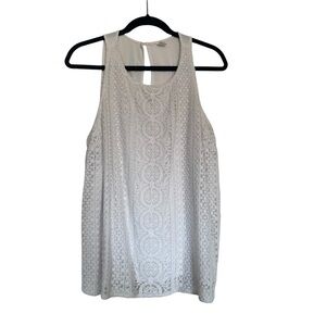 Old Navy White Boxy Sleeveless Tank Top